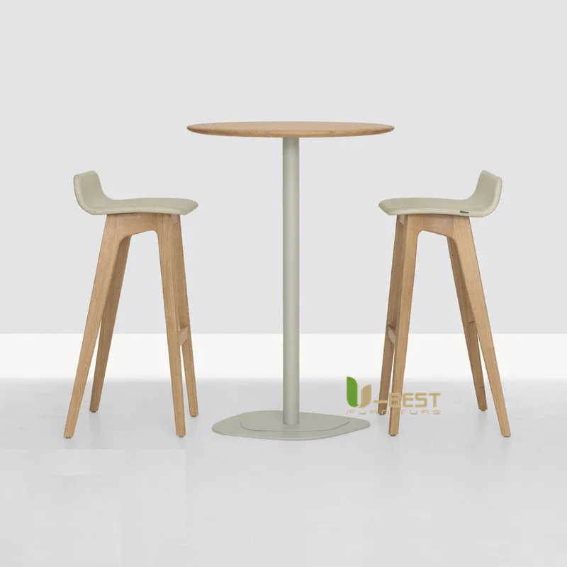 Бесплатная доставка U-BEST мебель для кафе горячий барный стул из массива дерева и высокого качества искусственная кожа барный стул
