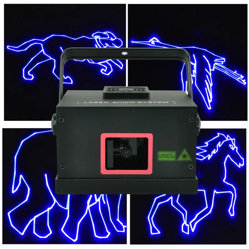 

Freeboss A13-B1000 1W 20K ILDA DMX Sound Control Animation Blue Laser Light