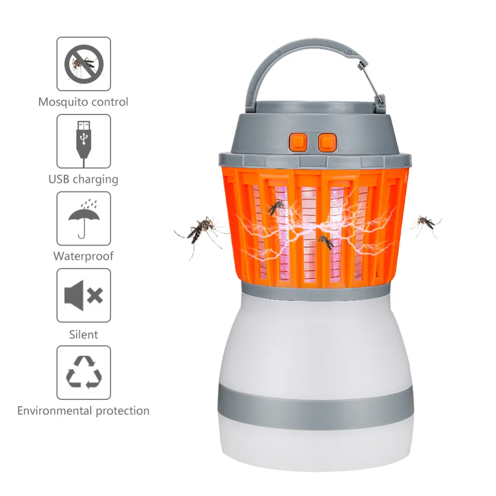 LED Mosquito Repeller Lamp Camping Lantern Waterproof Bug Zapper