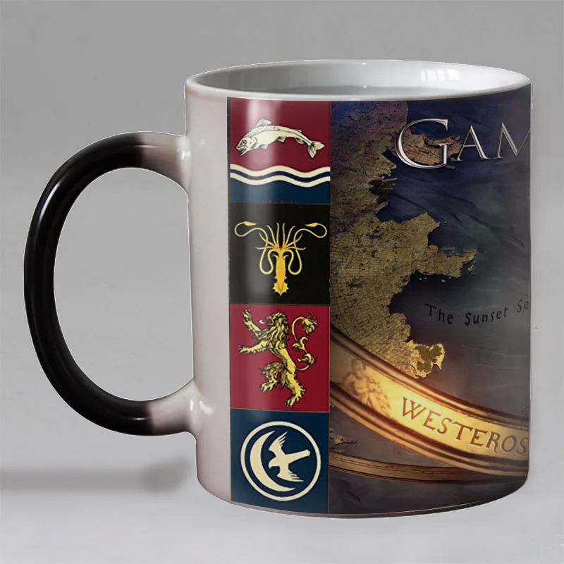 

3 Designs GAME OF THRONES Mug WINTER Is COMING Wolf Maps Coffee Milk Color Change Mugs Cup Surprised Gifts Dropshipping