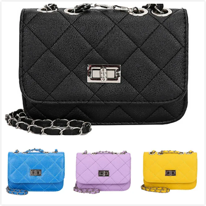 

1PCS Fashion Simple Small Square Bag Women's Designer Handbag High-quality PU Leather Chain Mobile Phone Shoulder Bags