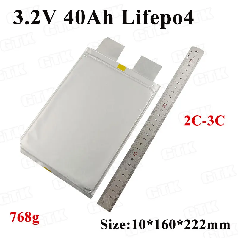 4 шт. GTK Lifepo4 3 2 v 40ah 30ah литиевая батарея ячеек высокой емкости для diy 12v 24v мотоцикла