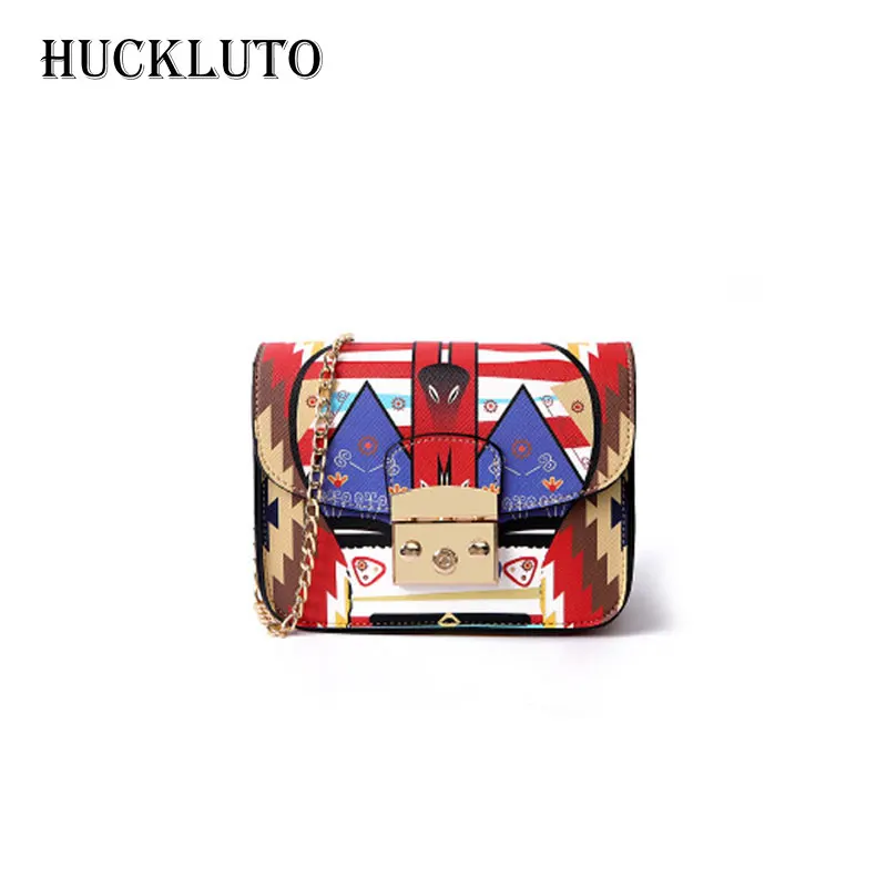 

HuckLuto Brand 2019 Limited Time Discount Korean Fashion Casual Chain Geometric Mini Shoulder Bag Leather Female Crossbody Bag