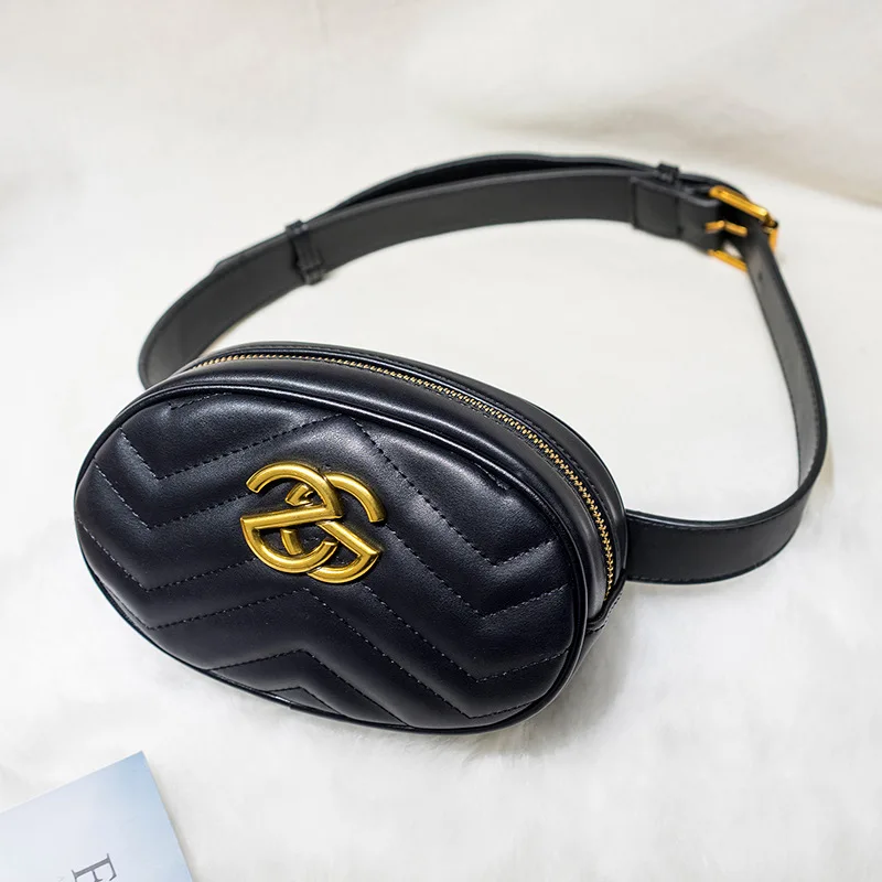 

2019 New High Quality Waist Bag Women Waist Fanny Packs Belt Bag Luxury Famous Brand Leather Chest Handbag Shoulder Bag Purse