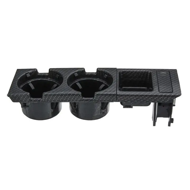 

VODOOL Carbon Fiber Front Center Console Drink Cup Holder Phone Key Coin Storage Box Seat Bracket Mount For BMW 3 Series E46 M3