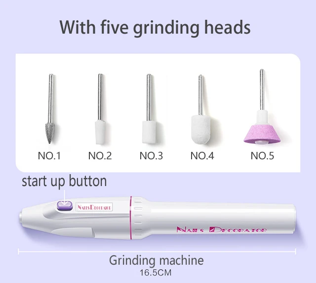 Мини-дрель для ногтей для электрического маникюрного сверлильного станка, аксессуары для маникюра, педикюра, Гель-лак, пилочка для ногтей, инструменты для дизайна ногтей