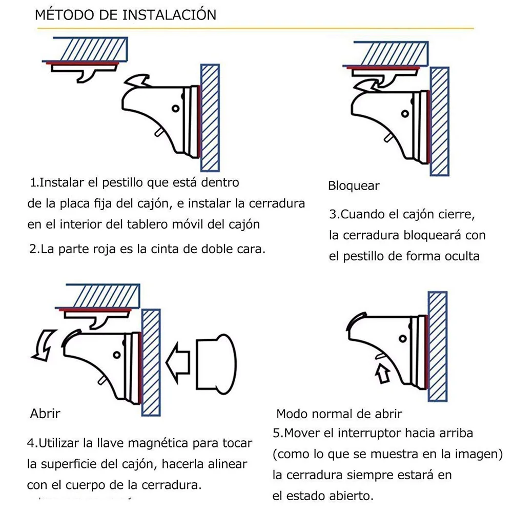 Child Safety Magnetic Locks Without Piercing Durable For Cupboard Cabinets Drawers YJS Dropship