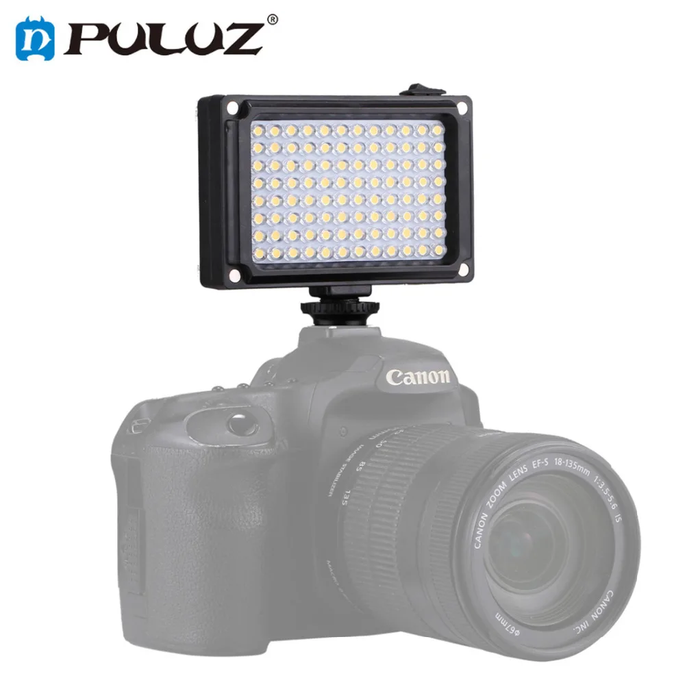 PULUZ for Pocket 96 LEDs Professional Photography Video Photo Studio Light White Magnet Filters Canon/Nikon/DSLR cam | Электроника
