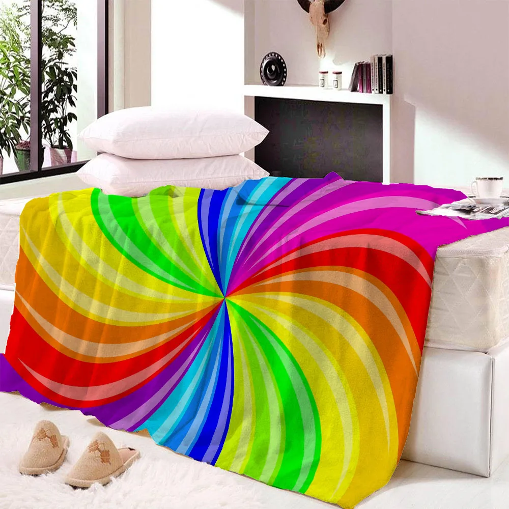 

Colourful Sherpa Blanket on Beds Animal Cartoon Plush Throw Blanket for Kids Bedspread Bulldog Sofa Cover 1pc Dropship