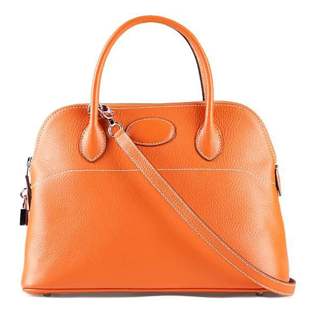 Женская сумка с замком и верхней ручкой Наплечная Сумка Хобо - Цвет: Orange