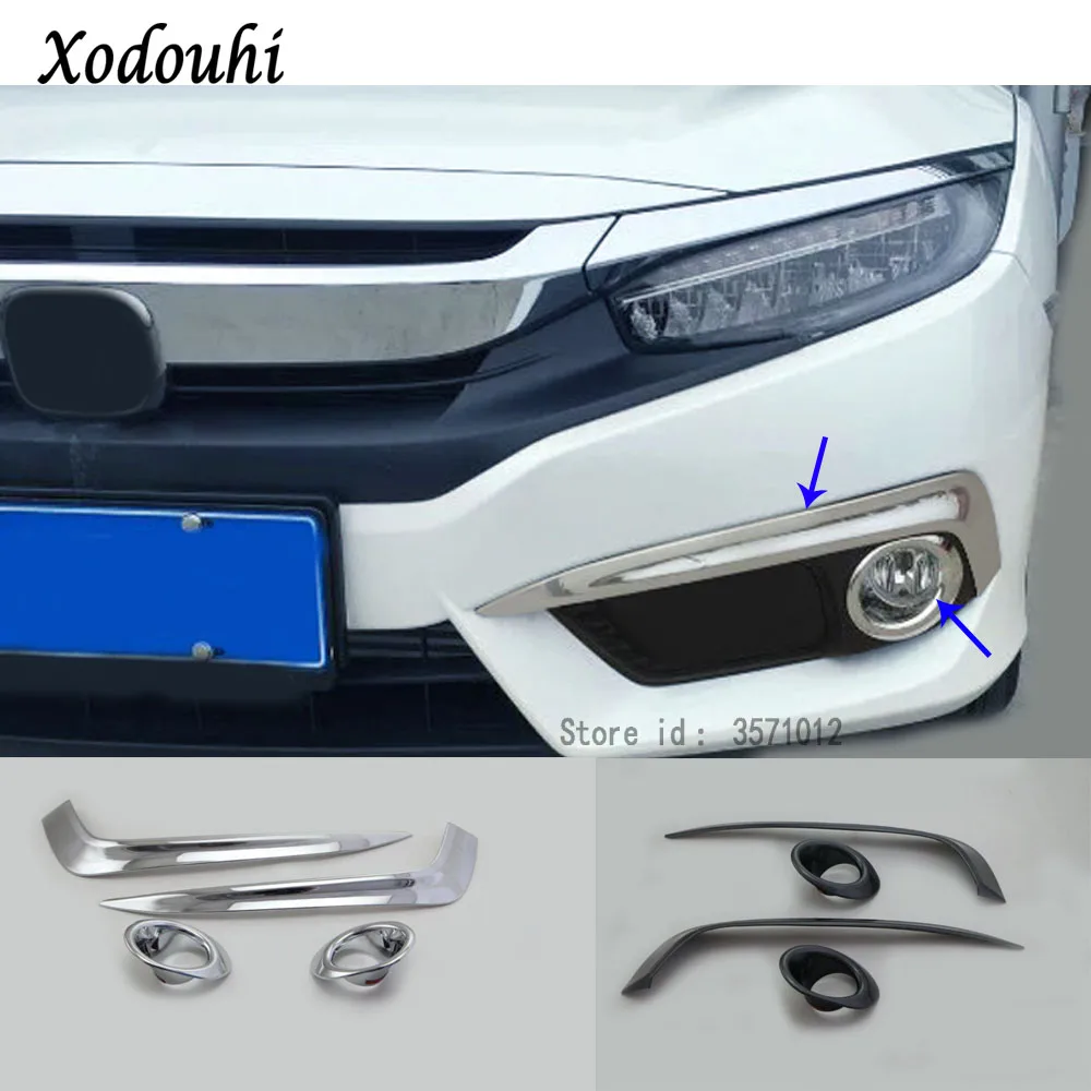 Car body head front fog Eyebrow trim light font b lamp b font frame stick ABS