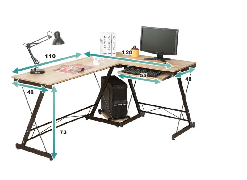 Лаконичный компьютерный стол настольный стол домашний стол простой и легкий угловой стол