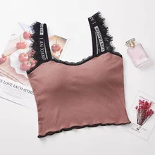 Летние модные футболки с буквами и нарядный лиф с принтом майки-топы без рукавов женский пикантный с подкладками топы с бретельками