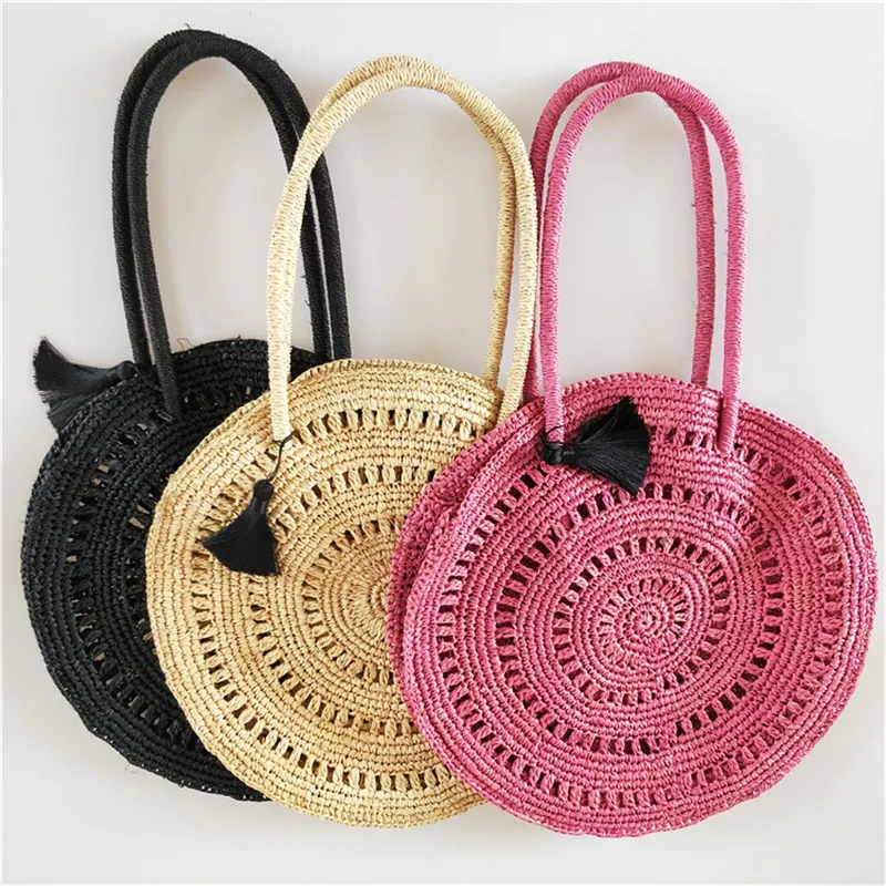 

Caker Brand 2018 Women Large Big Handbag Fashion Hollow Flower Summer Beach Bags Black Pink Apricot Shoulder Bags Dropshipping