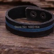 G91 Черный счастливый фраза полоса качество Кожаный браслет наручная повязка наручник мужской