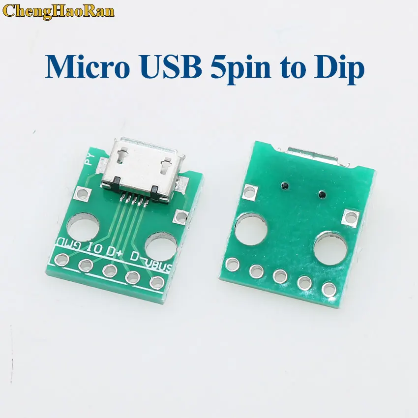 ChengHaoRan мини видеокамера с разъемом Micro USB Для DIP адаптер PCB Тесты Плата USB 2,0 3,0 3,1/Тип-C/HDMI для iPhone 5 5S 6 Женский Разъем - Цвет: micro usb 5p to Dip