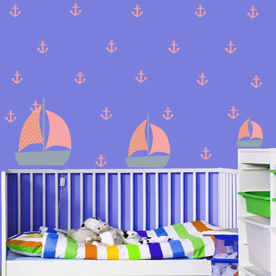 Pink Anchors Wall Sticker 3