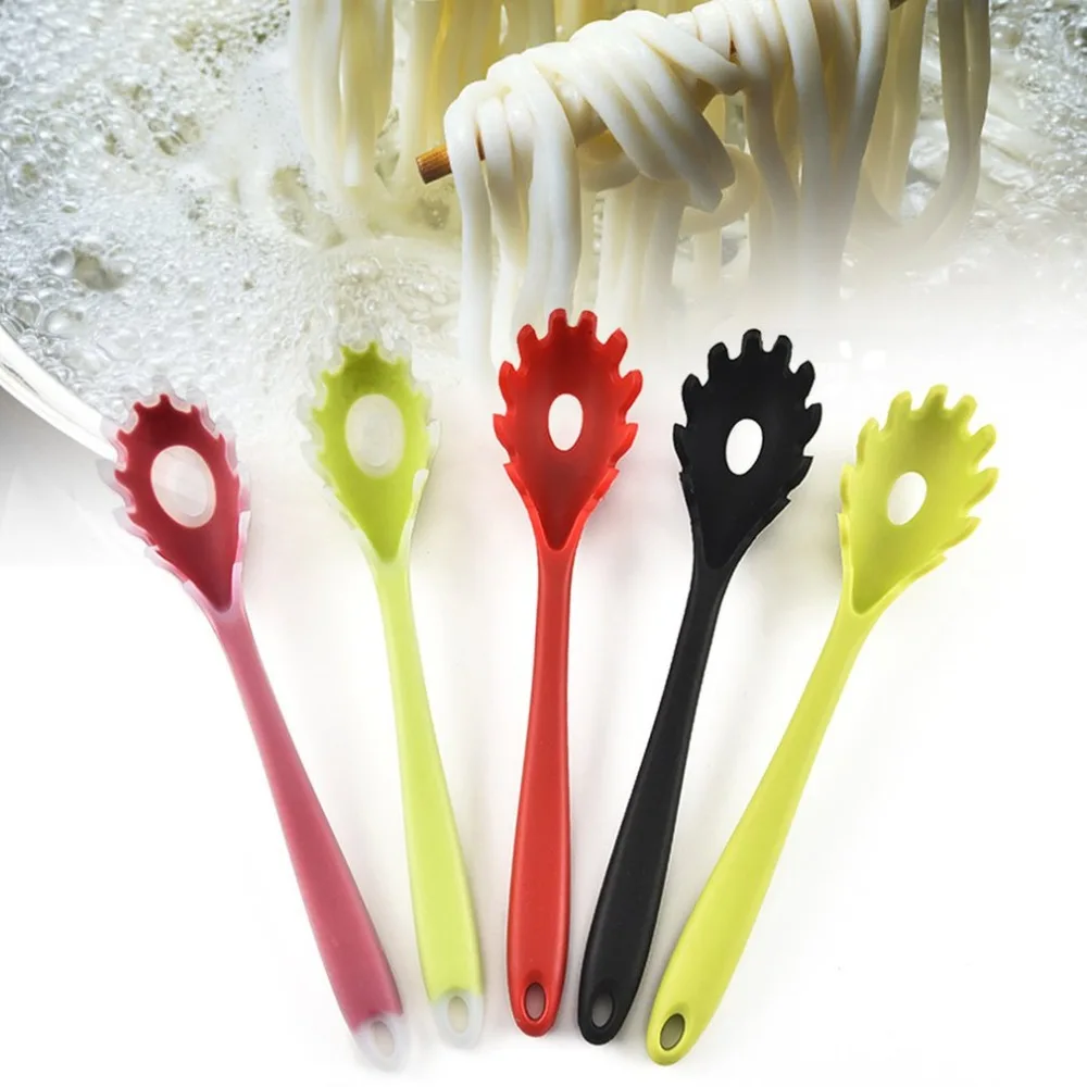 

Silicone Pasta Noodles Vermicelli Scoop Kitchen Measure Server Fork Claw Spaghetti Spoon Cooking Tool Candy Colors