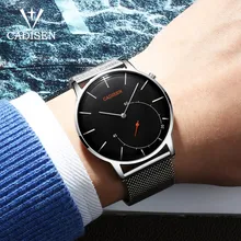 2018 New CADISEN Brand Fashion Watch Men Luxury Mesh Strap And Leather Bracelet Wristwatch Men's Ultra Thin Dial Quartz Watch 2018 New CADISEN Brand Fashion Watch Men Luxury Mesh Strap And Leather Bracelet Wristwatch Men's Ultra Thin Dial Quartz Watch