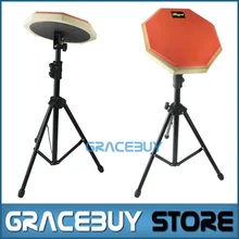 8” Beginner Silent Practice Drum Pads With Stand Drumming Practise Dumpad Set For Drummers Gift 1 Pair Drumsticks 20 D