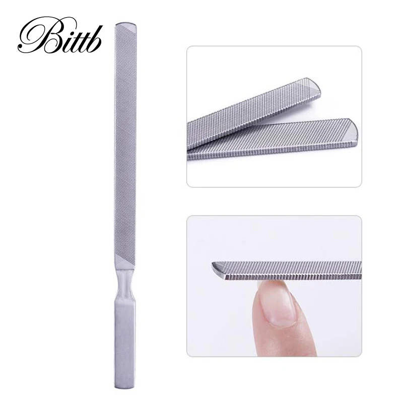 

Bittb Stainless Steel Nail File Buffer Polishing Metal Nail Files Sanding Grinding Toe Fingernail Care Pedicure Manicure Tools