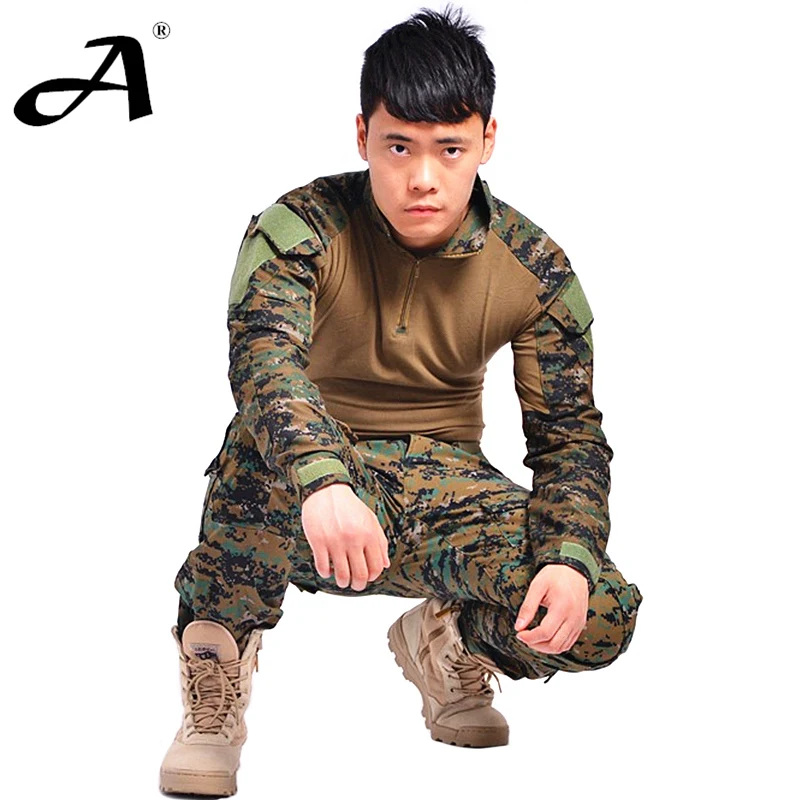 Tactical military uniform clothing army of the military combat uniform tactical pants with knee pads camouflage clothes - Image 2