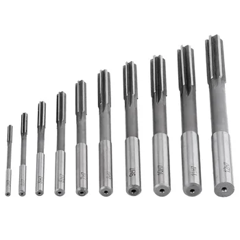 

10pcs HSS H7 Straight Flute Reamer Machine Cutter 3/4/5/6/7/8/9/10/11/12mm Woodworking Tools