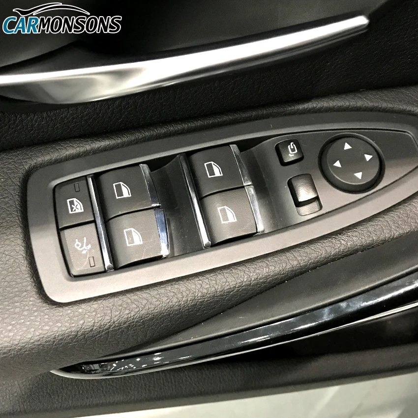 For BMW 1 2 3 4 5 7 Series X1 X3 X4 F20 F22 F30 F32 F10 F01 E84 F25 F26 Door Windows Lift Button Stickers Trim Cover Accessories For BMW 1 2 3 4 5 7 Series X1 X3 X4 F20 F22 F30 F32 F10 F01 E84 F25 F26 Door Windows Lift Button Stickers Trim Cover Accessories
