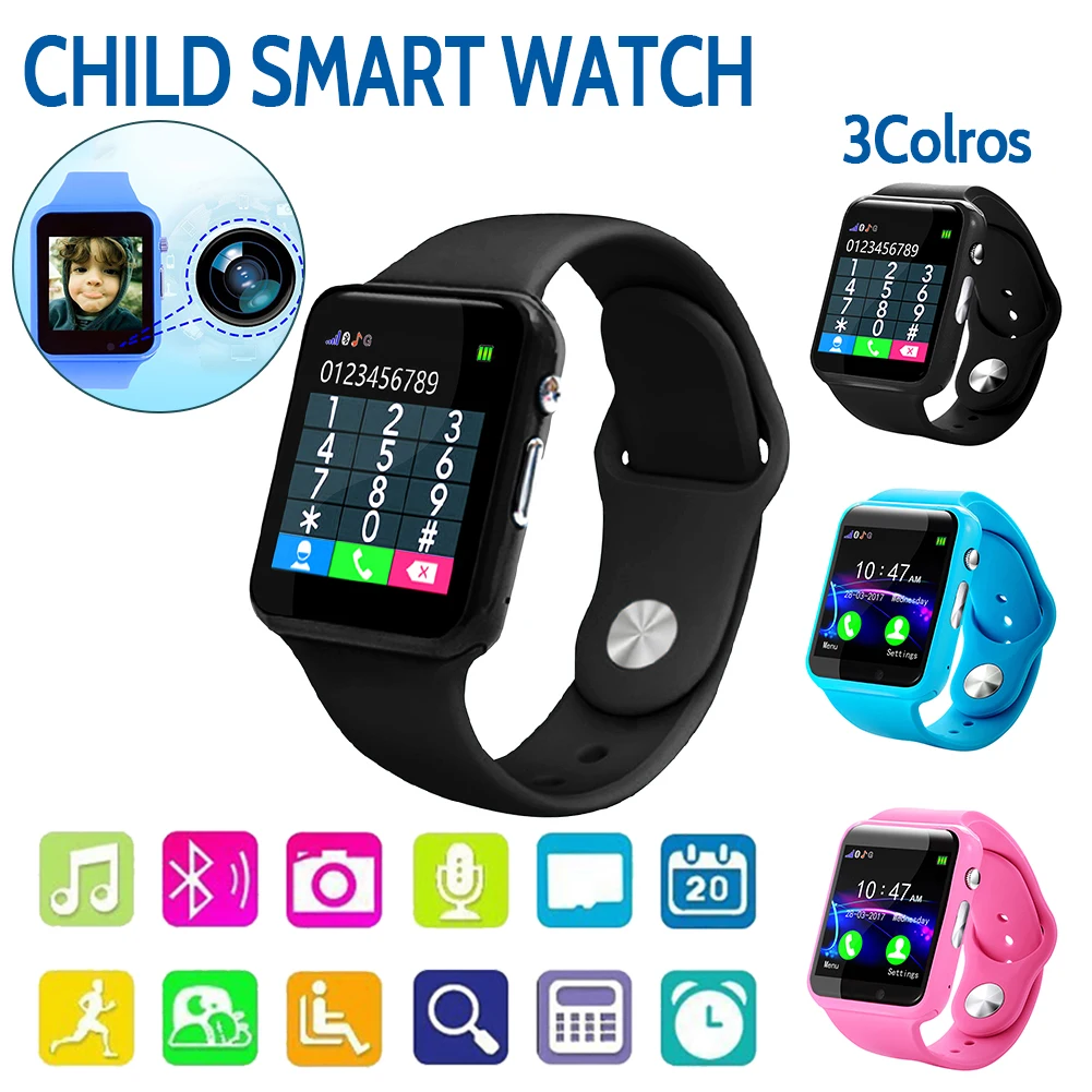 

U10 Children Sport Anti-lost Bluetooth Phone Call SmartWatch TF Card MP3 Music Player Watch Bracelet with Camera for Ios/android