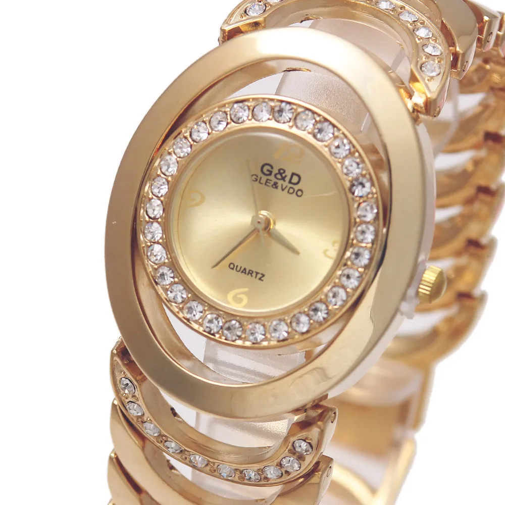 

WA111 Brand New Luxury G&D Wome Quartz Wristwatches Stainless Steel Relojes Mujer Golden Ladies Bracelet Watch Relogio Feminino