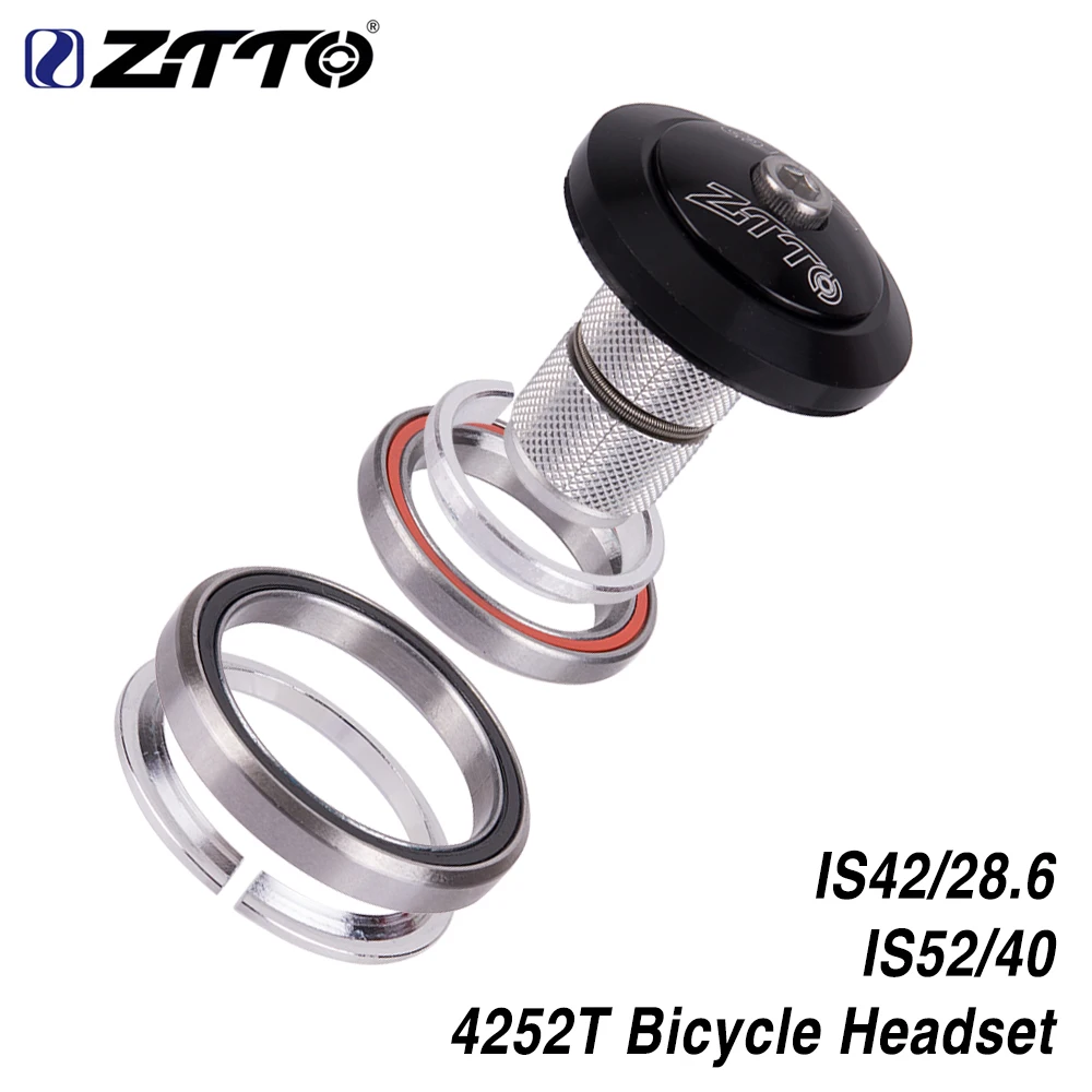 ZTTO MTB Road Bicycle Headset 4252T 42mm 52mm CNC 1 1/8" 1 1/2" Tapered