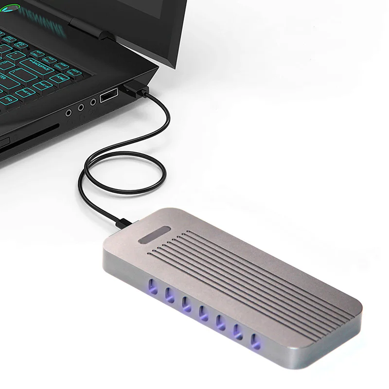 

New Hard Disk Case Drive Enclosure Type-C USB3.1 to PCIe NVMe 10Gbps Aluminum Alloy EM88