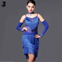 Новинка платья латинских танцев кисточкой и алмаз Vestido De Baile Latino латинских танцев платье и руки носить и воротник и шорцев DQ3068