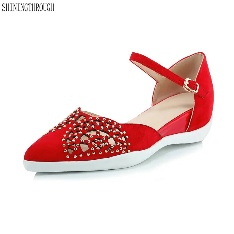 

New Arrival Women poined Toe Pumps Genuine Leather Summer Wedges High Heels Shoes Woman Quality Party Shoes