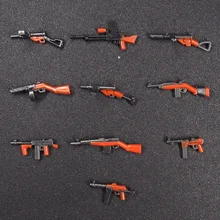 10pcs DIY Weapon Pack Military WW2 World War GUN Building Blocks Brick Children Toys