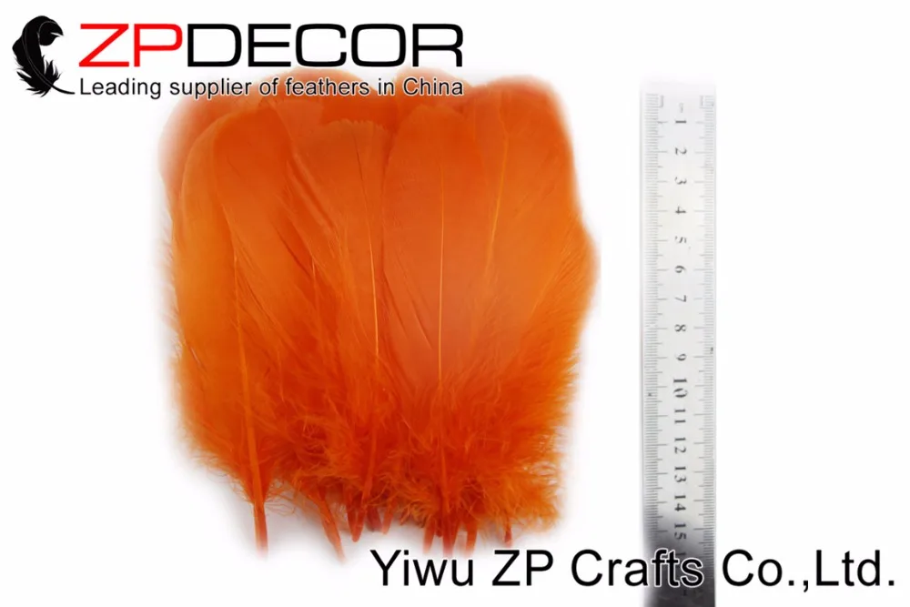 Zpdecor перо оптом 200 шт/партия пушистый оранжевый Гусь Nagoire перо для Крафтовая маска шляпа