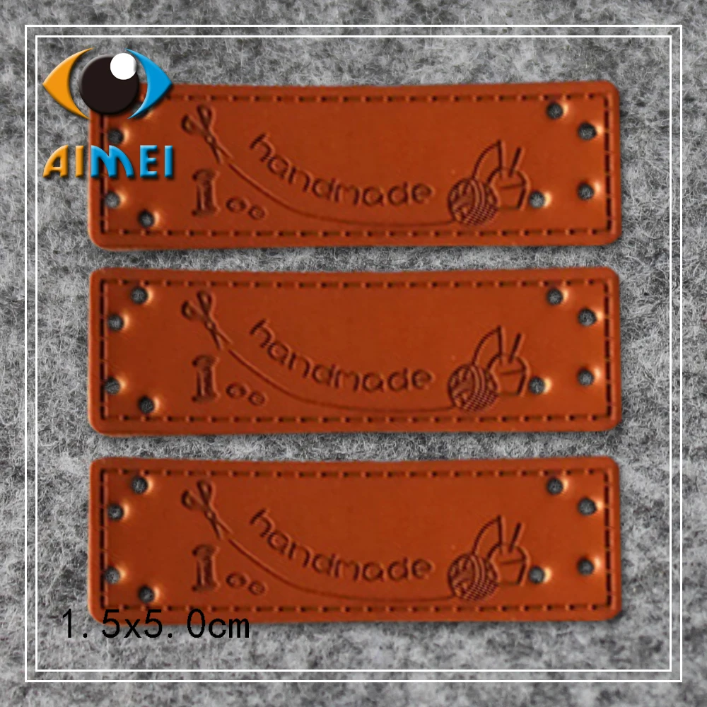 Needlework hand made leather labels for DIY sewing accessories for Bag