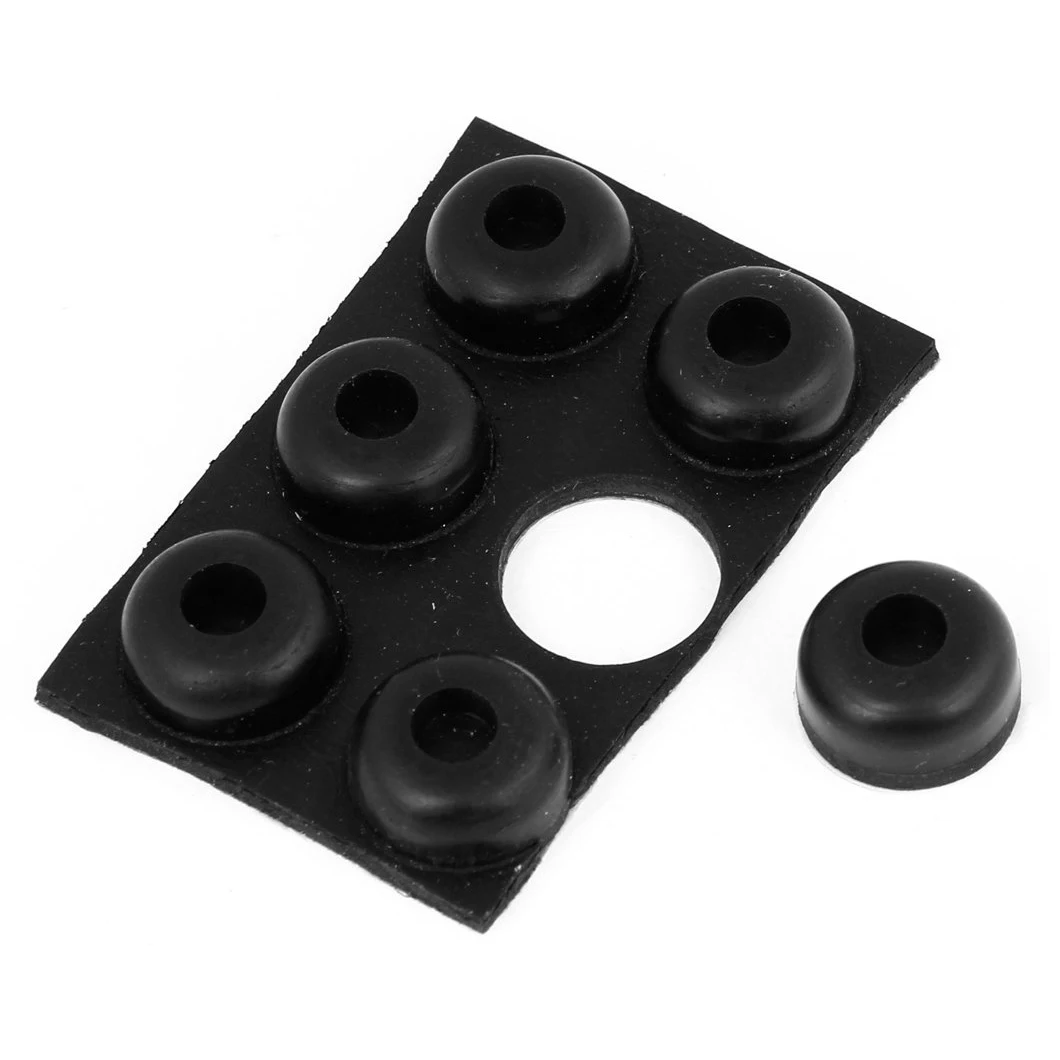 100% True Furniture Hemispherical 14mmx7mm Adhesive Rubber Pads Protector 6 In 1 Clear-Cut Texture Tools