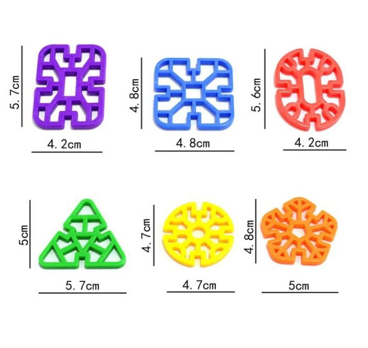 Дети стволовых обучения Обучающие снежинки геометрические блоки строительные игрушки для детей 495 г/упак