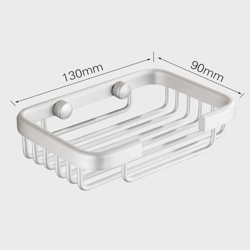 Square aluminum soap rack bathroom storage round soap box creative soap drain holder silver shelves restroom organizer Square aluminum soap rack bathroom storage round soap box creative soap drain holder silver shelves restroom organizer