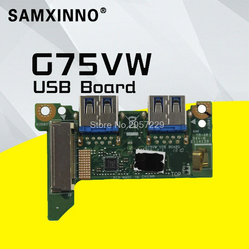 Original For ASUS G75V G75VW G75VX Notebook NIC Laptop Audio USB IO