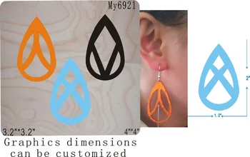 

Raindrop Earrings die cutting & Wooden dies (// )