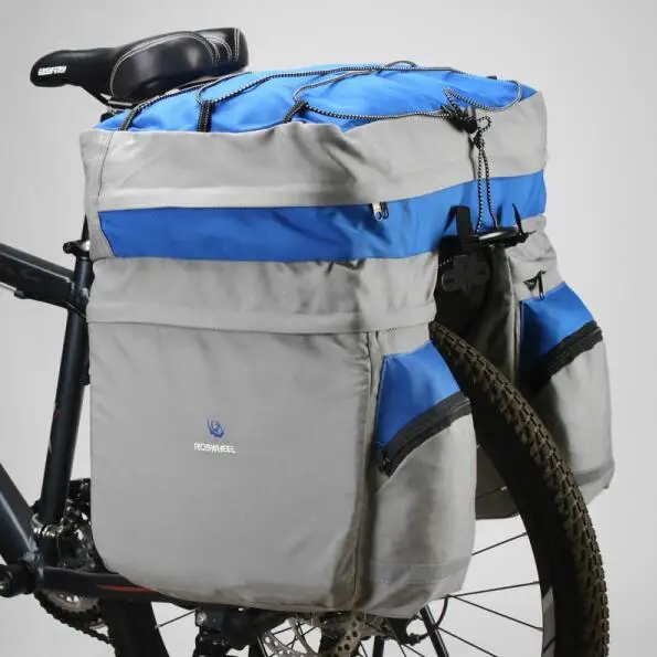 ROSWHEEL велосипедная высокопрочная задняя седельная сумка 60л 48*50*34 см - Цвет: Синий