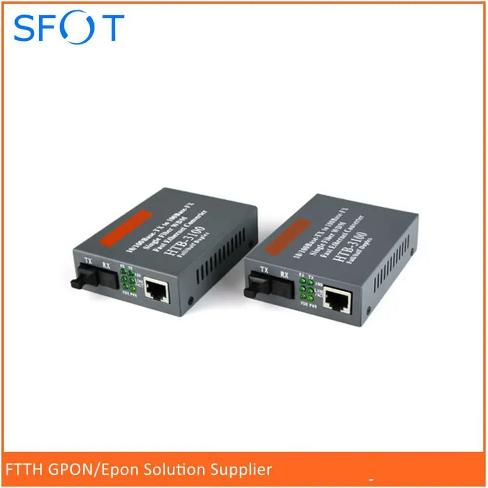 

Free Shipping, HTB--3100AB, Optical Fiber Media Converter Fiber Transceiver Single Mode Single Fiber 10/100M 25KM, 1 pair