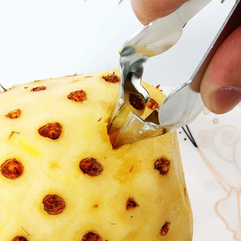 

1PC Multifunctional Stainless Steel Pineapple Slicer Eye Seed Remover Clip Fruit &Vegetable Clip Tool Home Kitchenware