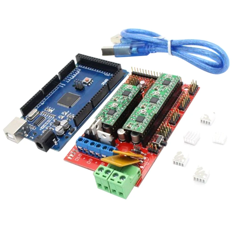 

Mega2560 MPU RAMPS1.4 Contoller A4988 Driver Board for 3D Printed Parts