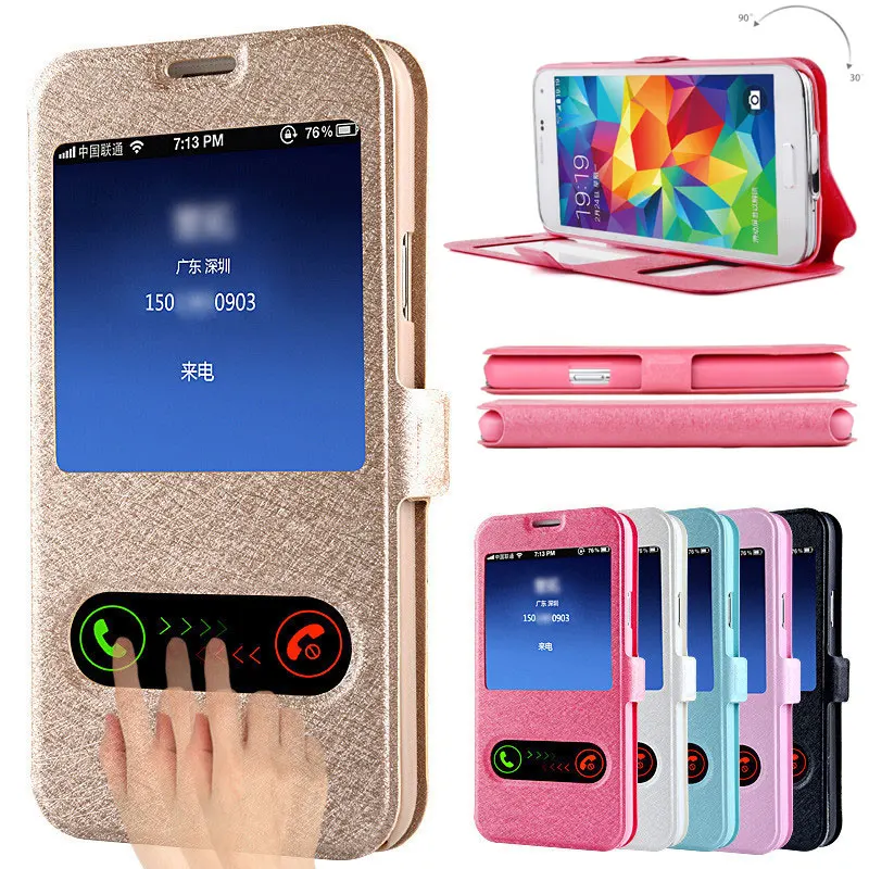 

Luxury Smart Front Window View Leather Flip Case For Huawei P8 P9 P10 P20 Plus Lite 2017 Nova 2 2s 2i Plus Y6II Pro Back Cover