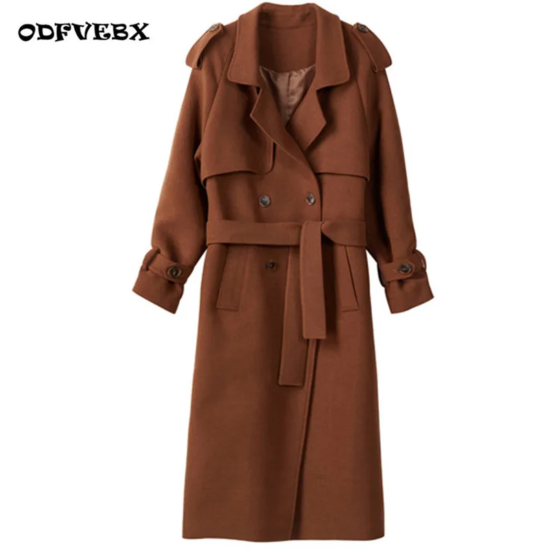 

Large Size Loose Women's Windbreaker Jacket 2019 Spring New Over Knee Wild Casual Outwear Tops Medium Long Clothing Coat ODFVEBX