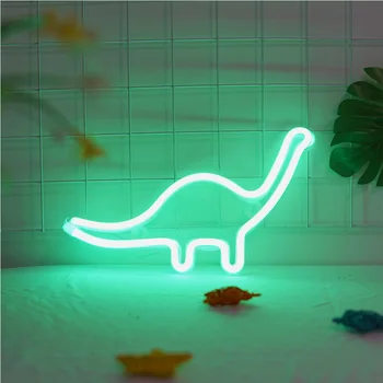 

Cute little dinosaur neon light lovely night light 3D LED wall lamp Bedroom Party Home LightDecor warm lighting interesting bulb