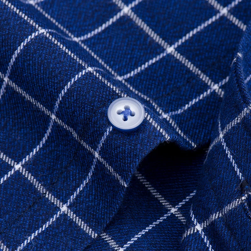 2018 New Brand Long Sleeve Flannel Shirts 100% Cotton Plaid Shirt Casual male Plus Size mens Blouse Tops Plus Size 5XL 17 colors
